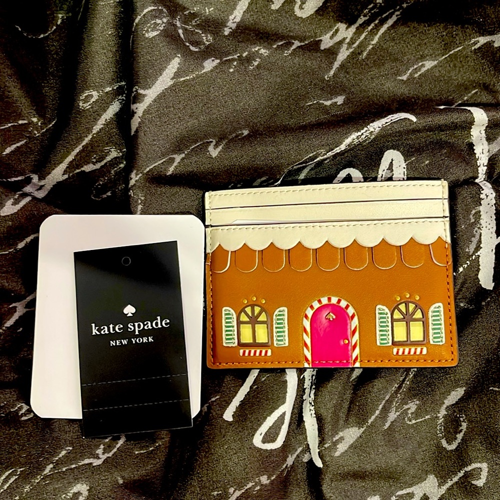 NWT Kate Spade New York Gingerbread card holder